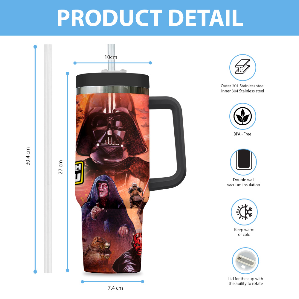 Star Wars Insulated Tumbler - May the 4th Be With You Design - Image 3