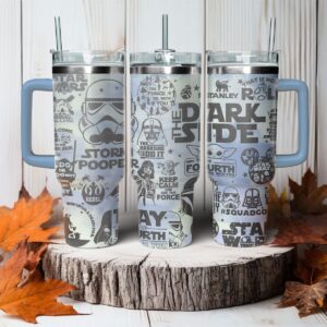 Star Wars Movies Custom Stanley Quencher 40oz Stainless Steel Tumbler With Handle - Threewoofs