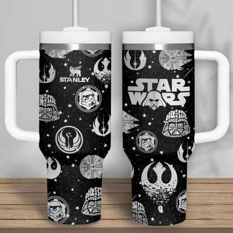 Star Wars Movies Custom Stanley Quencher 40oz Stainless Steel Tumbler With Handle - Threewoofs