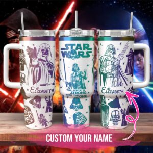 Star Wars Movies Custom Stanley Quencher 40oz Stainless Steel Tumbler With Handle - Threewoofs