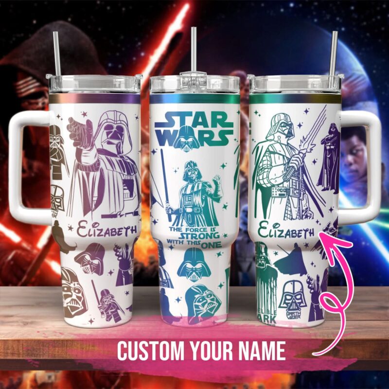 Star Wars Movies Custom Stanley Quencher 40oz Stainless Steel Tumbler With Handle - Threewoofs