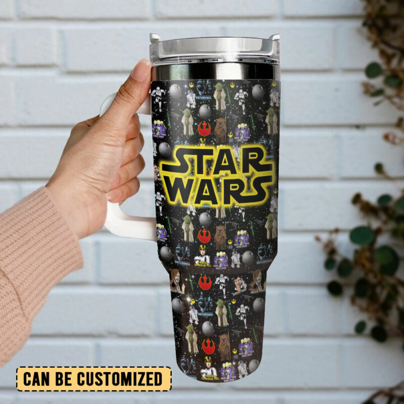 Star Wars Movies Custom Stanley Quencher 40oz Stainless Steel Tumbler With Handle - Threewoofs - Image 3