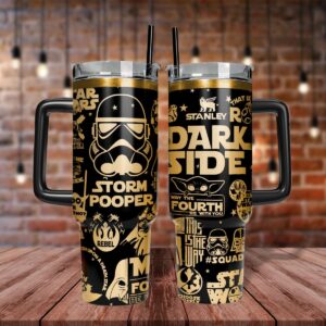 Star Wars Movies Custom Stanley Quencher 40oz Stainless Steel Tumbler With Handle - Threewoofs