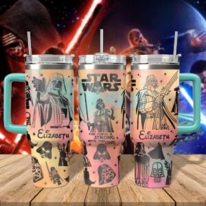 Star Wars Movies Custom Stanley Quencher 40oz Stainless Steel Tumbler With Handle - Threewoofs