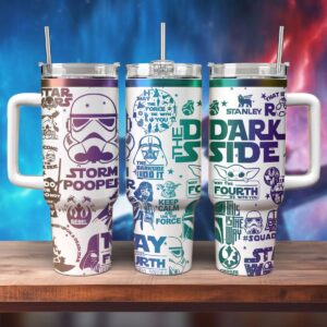 Star Wars Movies Custom Stanley Quencher 40oz Stainless Steel Tumbler With Handle - Threewoofs