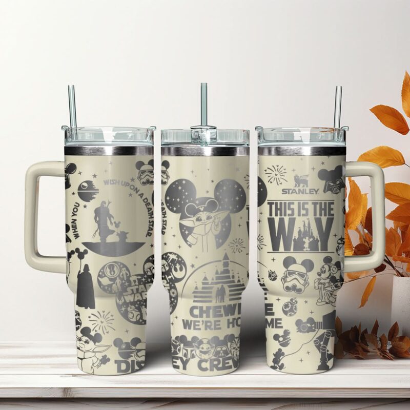 Star Wars Movies Custom Stanley Quencher 40oz Stainless Steel Tumbler With Handle - Threewoofs