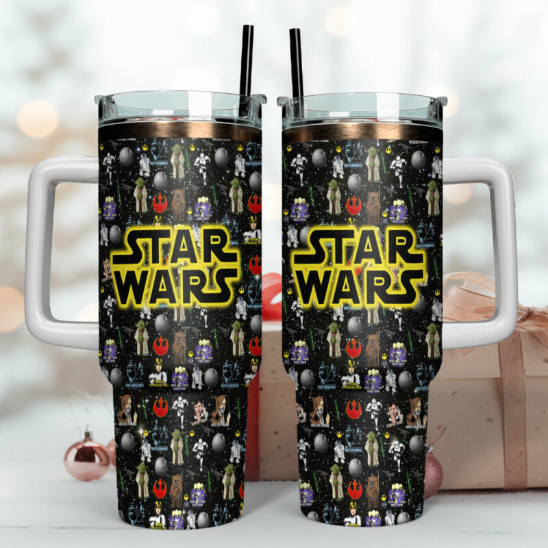 Star Wars Movies Custom Stanley Quencher 40oz Stainless Steel Tumbler With Handle - Threewoofs - Image 4