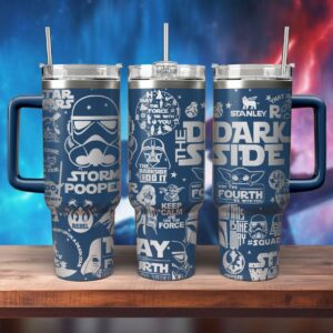 Star Wars Movies Custom Stanley Quencher 40oz Stainless Steel Tumbler With Handle - Threewoofs