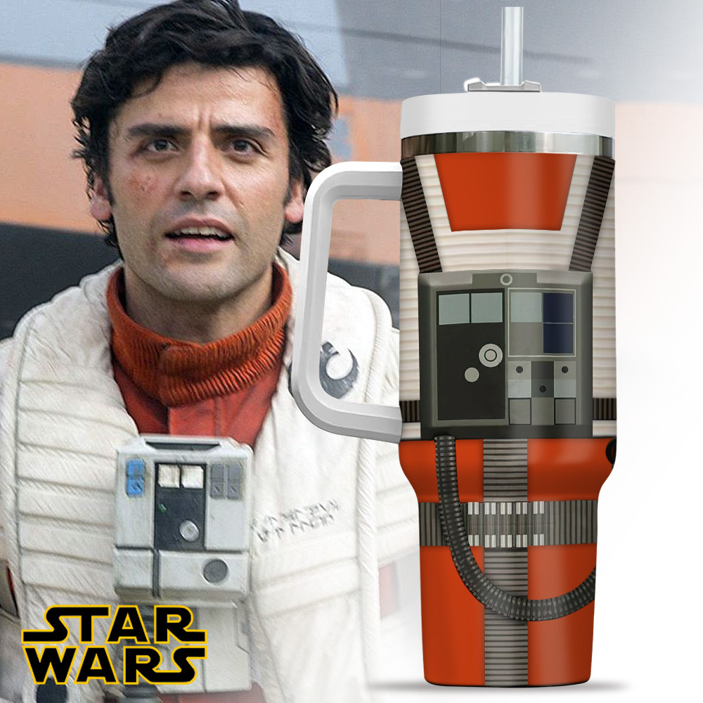 Star Wars X-Wing Pilot Travel Mug - Insulated with Handle & Straw - Image 2