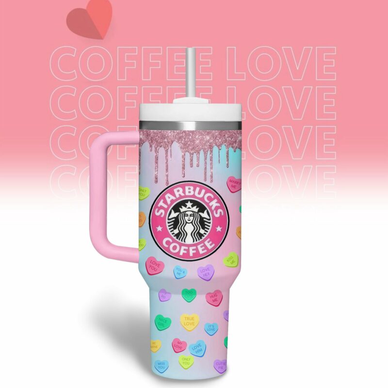 Starbucks Drinks Custom Stanley Quencher 40oz Stainless Steel Tumbler With Handle - Threewoofs - Image 2