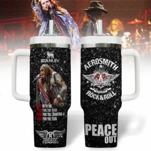 Steven Tyler Aerosmith Music Custom Stanley Quencher 40oz Stainless Steel Tumbler With Handle - Threewoofs