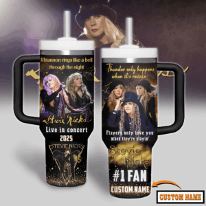 Stevie Nicks Music Custom Stanley Quencher 40oz Stainless Steel Tumbler With Handle - Threewoofs