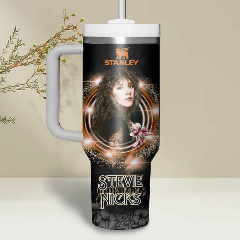 Stevie Nicks Music Custom Stanley Quencher 40oz Stainless Steel Tumbler With Handle - Threewoofs - Image 2