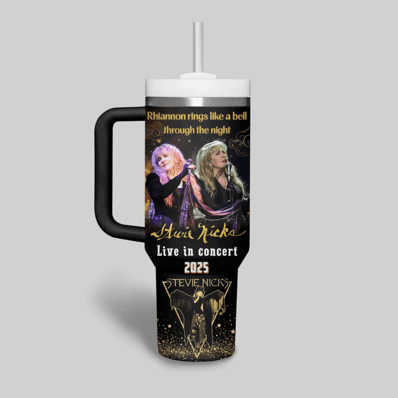 Stevie Nicks Music Custom Stanley Quencher 40oz Stainless Steel Tumbler With Handle - Threewoofs - Image 4