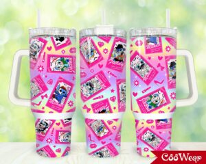 Trendy Cartoon Horror Character Tumbler with Handle - 40oz