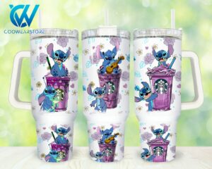 Cute Blue Character Tumbler - Fun Design for Coffee Lovers