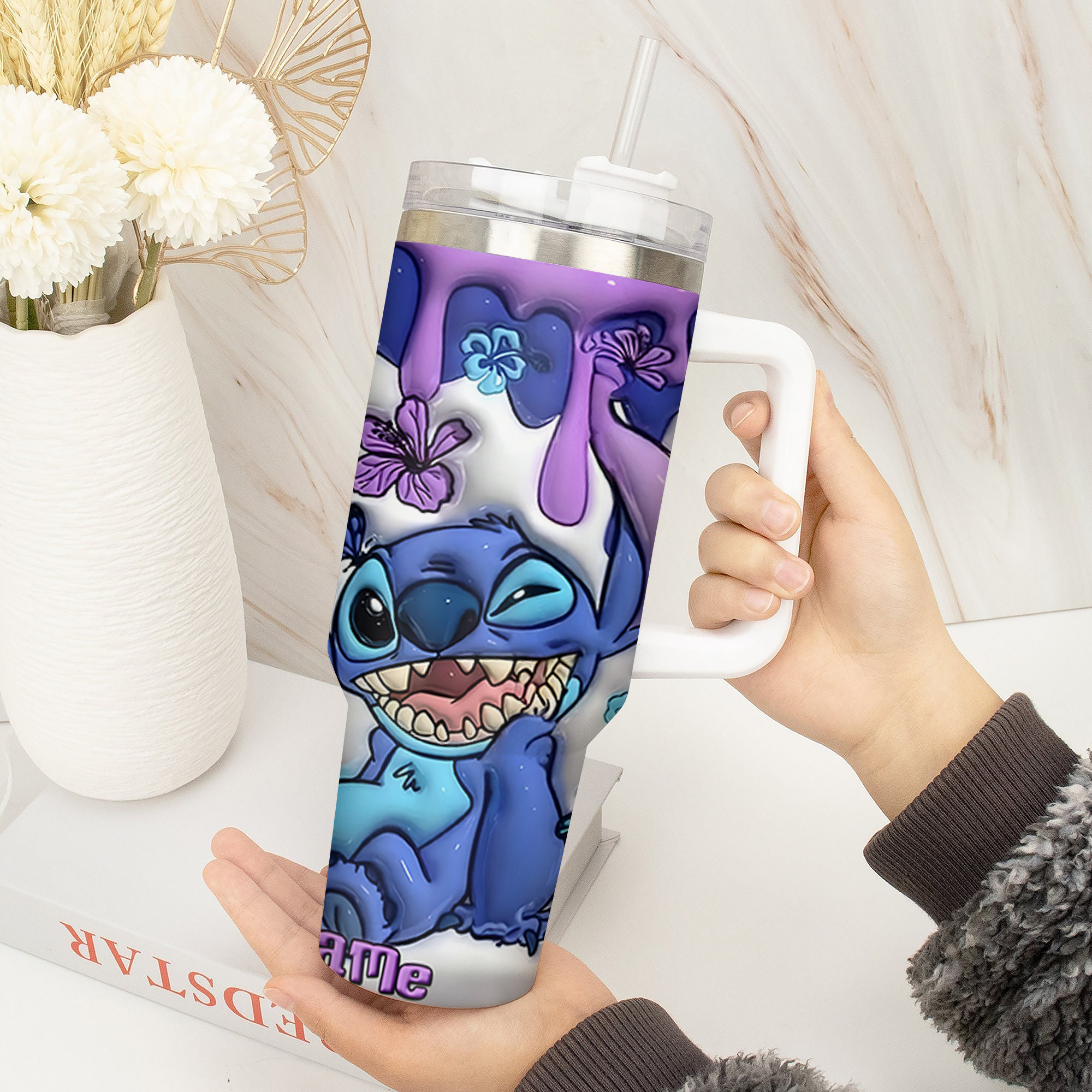 Vibrant Cartoon Character Tumbler with Straw - Perfect Gift for Fans - Image 3