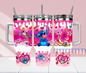 Cute Valentine Themed Tumbler with Straw - Perfect Gift for Loved Ones