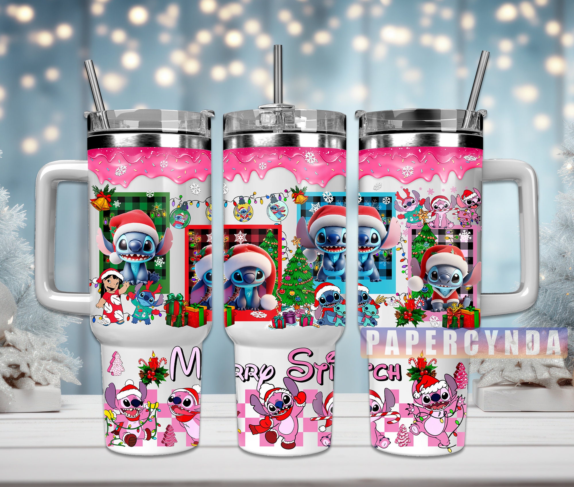 Festive Holiday Tumblers - Cute Alien Santa Design, Perfect Christmas Gift