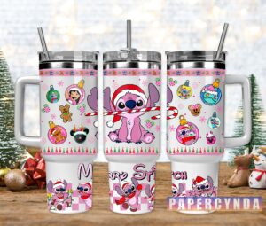 Festive Stitch Christmas Tumbler Mug with Straw - Perfect Holiday Gift
