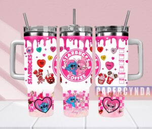 Valentine's Day Cute Cartoon Coffee Tumbler – Keep Drinks Hot or Cold
