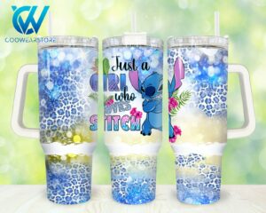 Cute Leopard Print Stitch Tumbler - Perfect Gift for Disney Fans