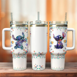 Adorable Alien-Themed Tumbler with Handle & Straw - Perfect for Travel & Everyday Use