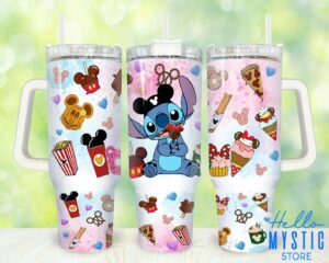 Cute Character-Themed Insulated Tumbler with Handle & Straw - Perfect for Fans!