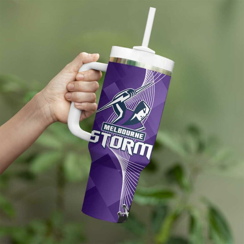 Storm And Panthers Rugby 2024 Go Champions Grand Final Dynamic Style Custom Stanley Quencher 40oz Stainless Steel Tumbler With Handle - Threewoofs - Image 4