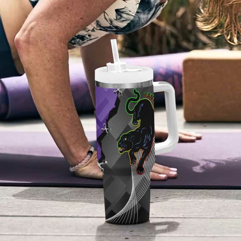 Storm And Panthers Rugby 2024 Go Champions Grand Final Dynamic Style Custom Stanley Quencher 40oz Stainless Steel Tumbler With Handle - Threewoofs - Image 6
