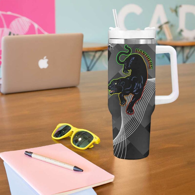 Storm And Panthers Rugby 2024 Go Champions Grand Final Dynamic Style Custom Stanley Quencher 40oz Stainless Steel Tumbler With Handle - Threewoofs - Image 5