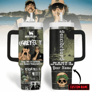 Suicideboys Music Custom Stanley Quencher 40oz Stainless Steel Tumbler With Handle - Threewoofs