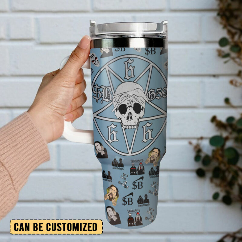 Suicideboys Music Custom Stanley Quencher 40oz Stainless Steel Tumbler With Handle - Threewoofs - Image 3