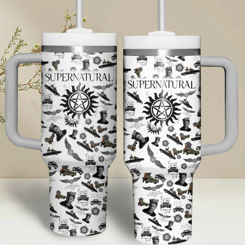 Supernatural TV Series Custom Stanley Quencher 40oz Stainless Steel - Threewoofs