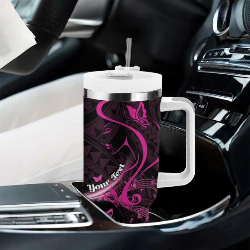 Survivor Melody Pink Breast Cancer Polynesian Custom Stanley Quencher 40oz Stainless Steel Tumbler With Handle - Threewoofs - Image 8
