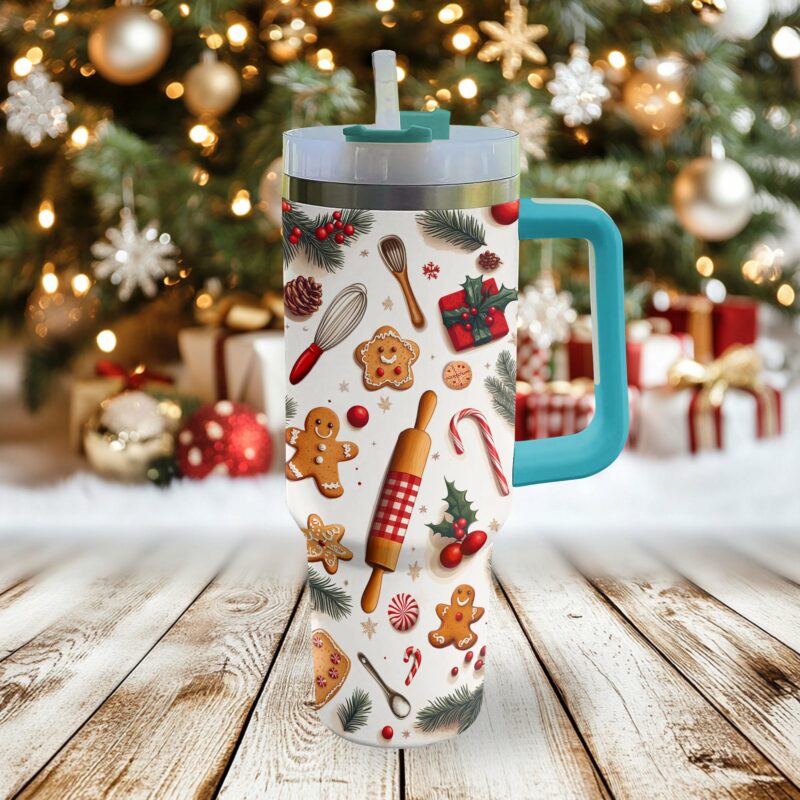 Sweet Treats Christmas Custom Stanley Quencher 40oz Stainless Steel Tumbler With Handle - Threewoofs - Image 2