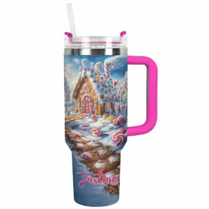 Sweet Wonderland Christmas Custom Stanley Quencher 40oz Stainless Steel Tumbler With Handle - Threewoofs