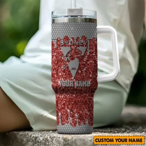 Sydney Swans AFL Sports Glitter Custom Stanley Quencher 40oz Stainless Steel Tumbler With Handle - Threewoofs