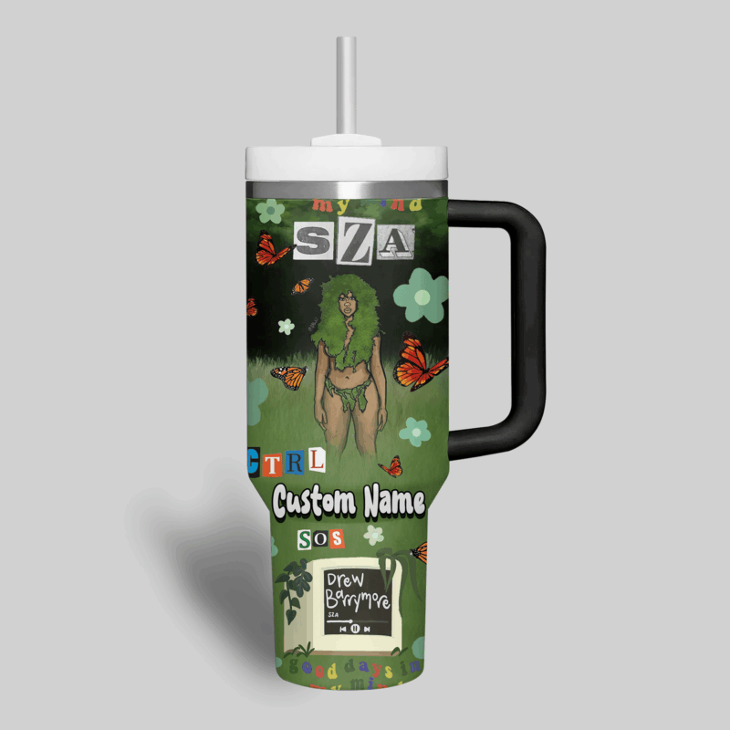 SZA Music Custom Stanley Quencher 40oz Stainless Steel Tumbler With Handle - Threewoofs - Image 3