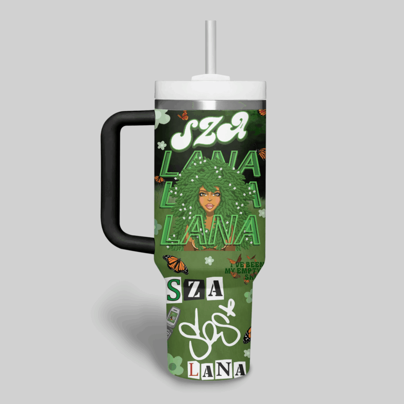 SZA Music Custom Stanley Quencher 40oz Stainless Steel Tumbler With Handle - Threewoofs - Image 2