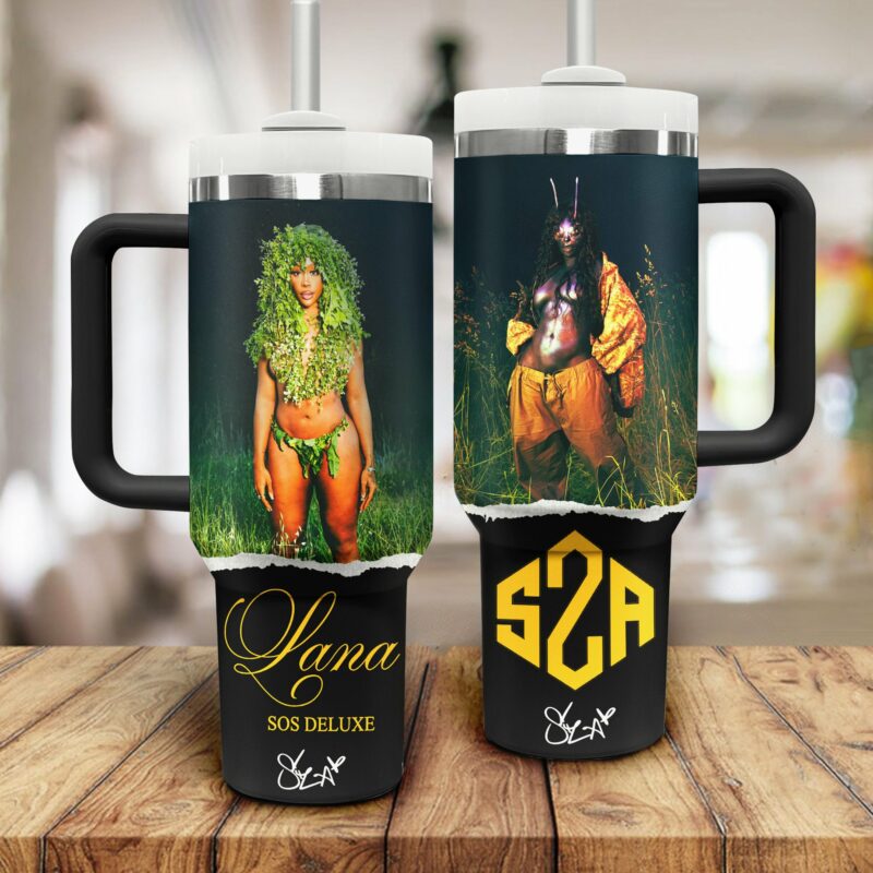 SZA Music Custom Stanley Quencher 40oz Stainless Steel Tumbler With Handle - Threewoofs - Image 2
