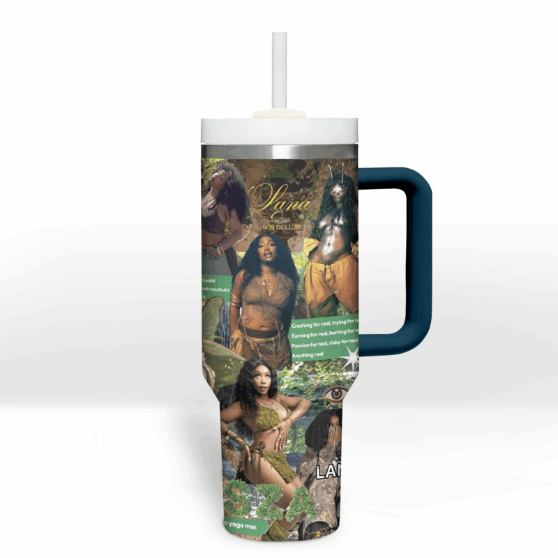 SZA Music Custom Stanley Quencher 40oz Stainless Steel Tumbler With Handle - Threewoofs - Image 3