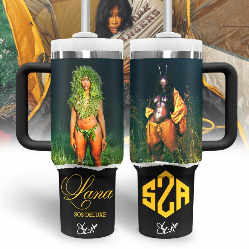 SZA Music Custom Stanley Quencher 40oz Stainless Steel Tumbler With Handle - Threewoofs