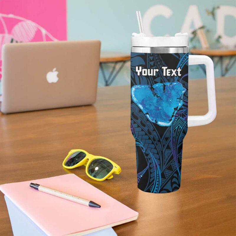 Tahiti Moorea Atoll Polynesian Sea Turtle Custom Stanley Quencher 40oz Stainless Steel Tumbler With Handle - Threewoofs - Image 5