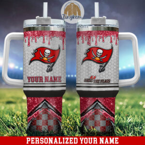 Personalized Football Team Stainless Steel Tumbler - Custom Name & Logo