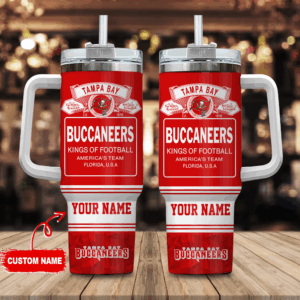 Custom Tampa Bay Buccaneers Tumbler - Personalized Football Fan Gift