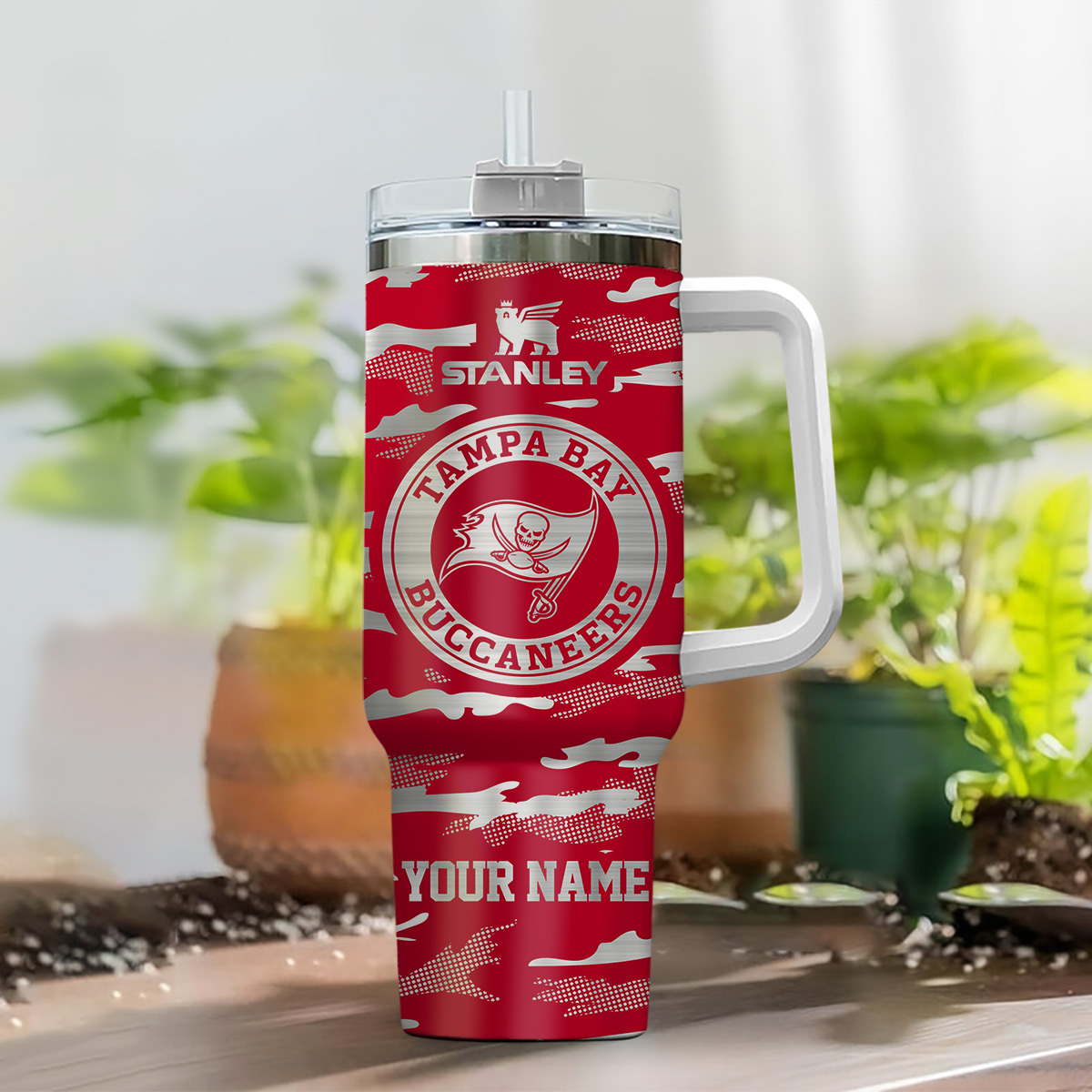 Personalized Tampa Bay Buccaneers Stanley Mug - Custom Name, Perfect Gift! - Image 2