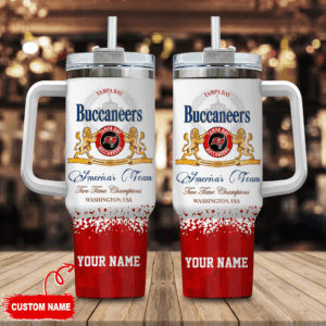 Custom Tampa Bay Buccaneers Tumbler - Personalized Name, Perfect Fan Gift
