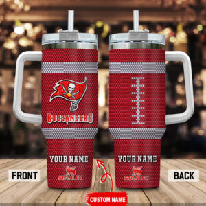Custom Name Football Tumbler with Handle - Perfect Gift for Sports Fans