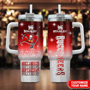 Personalized Buccaneers Fan Tumbler - Custom Name & Logo Design